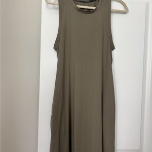 Thread & Supply Recreation Venus Sleeveless Olive Green Dress - Size M
